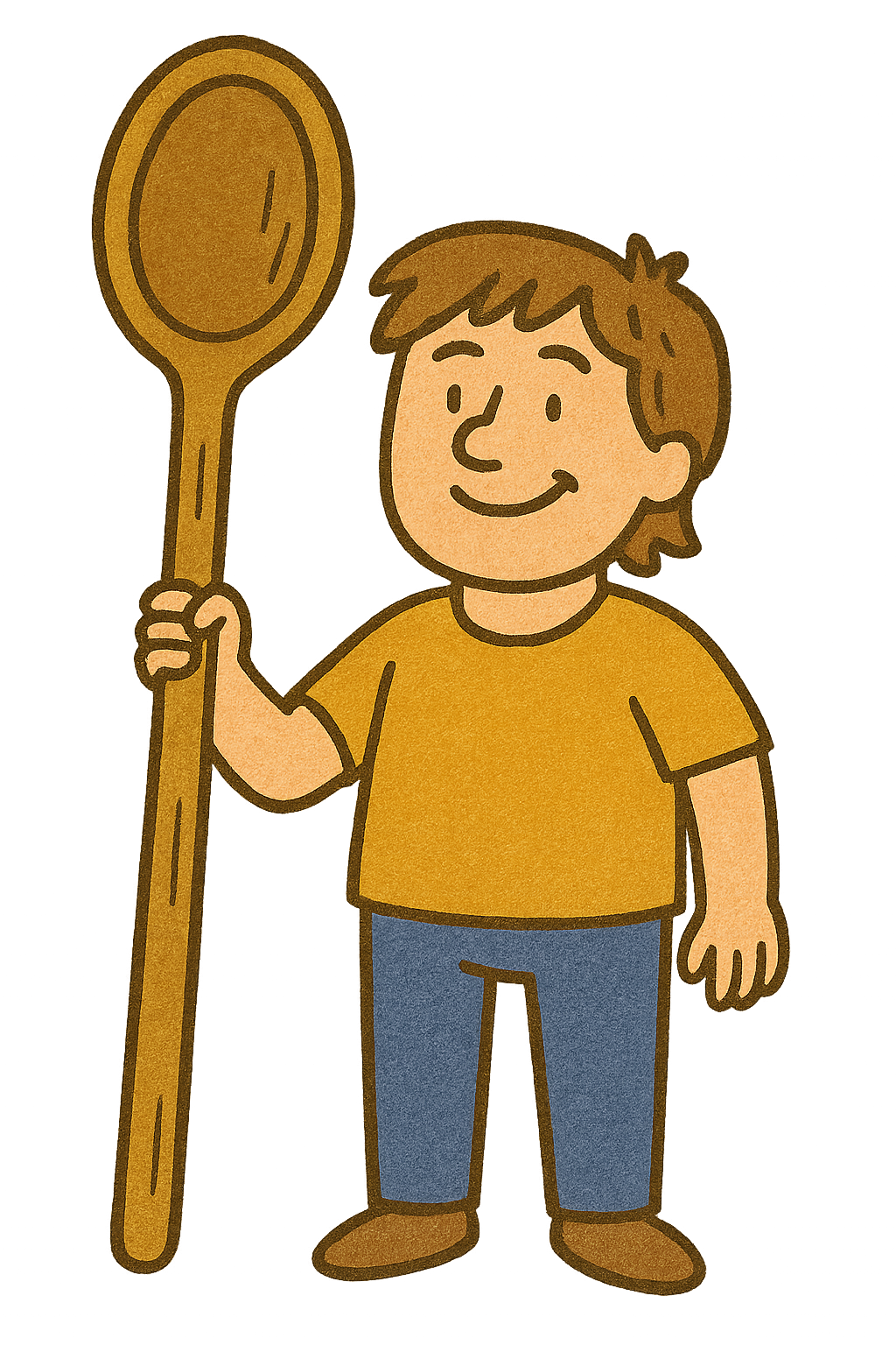 Carving a big spoon