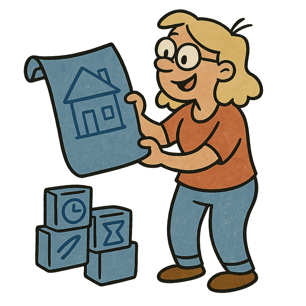 Studying house blueprint